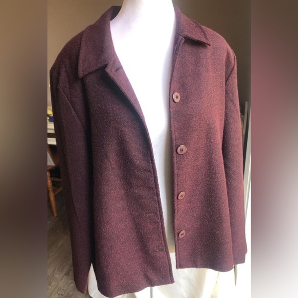 Vintage Briggs Jacket Coat Women’s Size Large Deep Plum